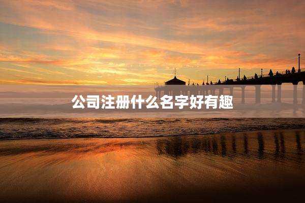 公司注册什么名字好有趣