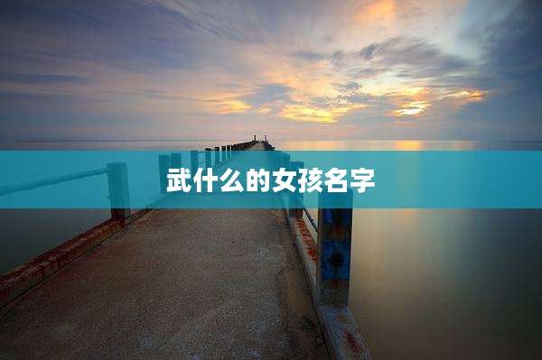 武什么的女孩名字