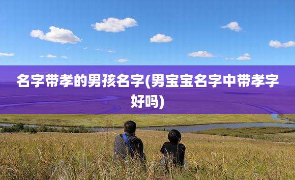 名字带孝的男孩名字(男宝宝名字中带孝字好吗)