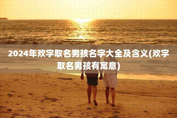 2024年欢字取名男孩名字大全及含义(欢字取名男孩有寓意)