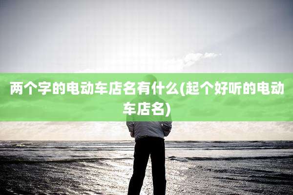 两个字的电动车店名有什么(起个好听的电动车店名)