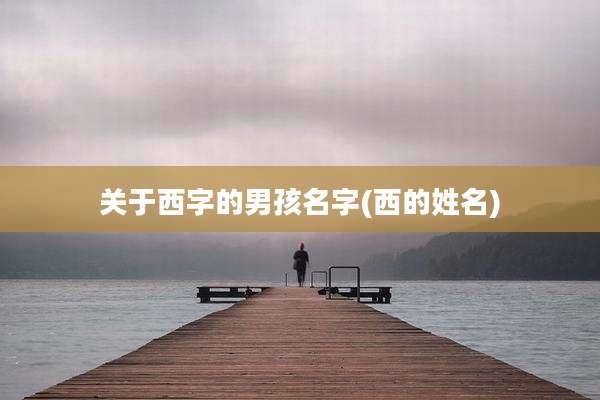关于西字的男孩名字(西的姓名)