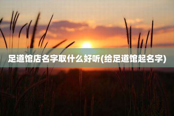 足道馆店名字取什么好听(给足道馆起名字)
