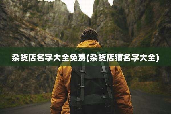 杂货店名字大全免费(杂货店铺名字大全)