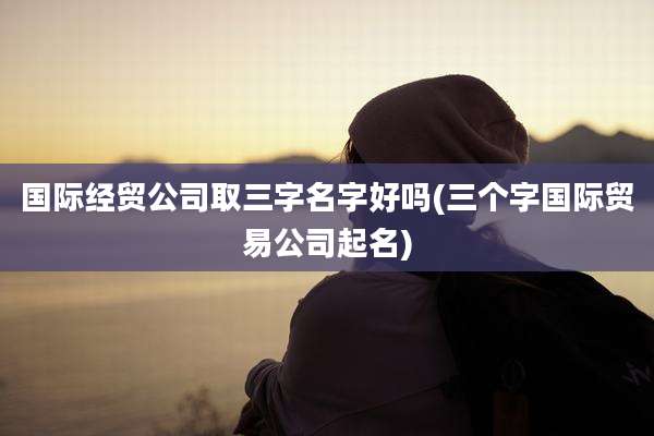 国际经贸公司取三字名字好吗(三个字国际贸易公司起名)