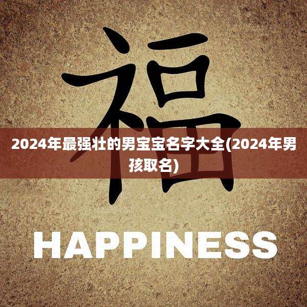 2024年最强壮的男宝宝名字大全(2024年男孩取名)