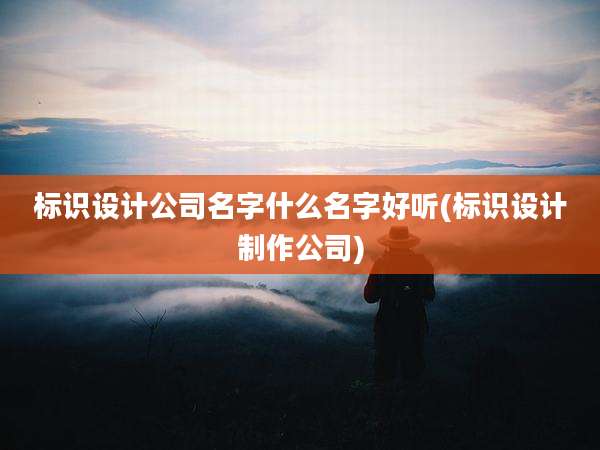 标识设计公司名字什么名字好听(标识设计制作公司)