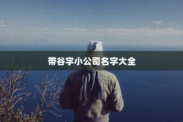 带谷字小公司名字大全