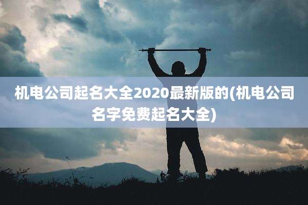 机电公司起名大全2020最新版的(机电公司名字免费起名大全)