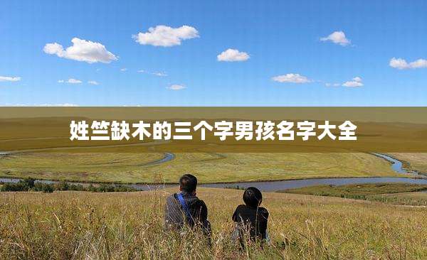 姓竺缺木的三个字男孩名字大全