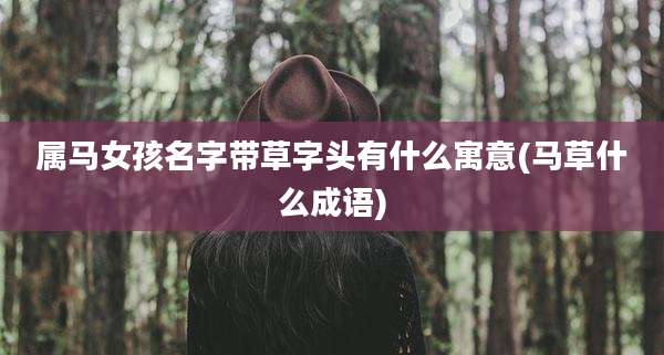 属马女孩名字带草字头有什么寓意(马草什么成语)