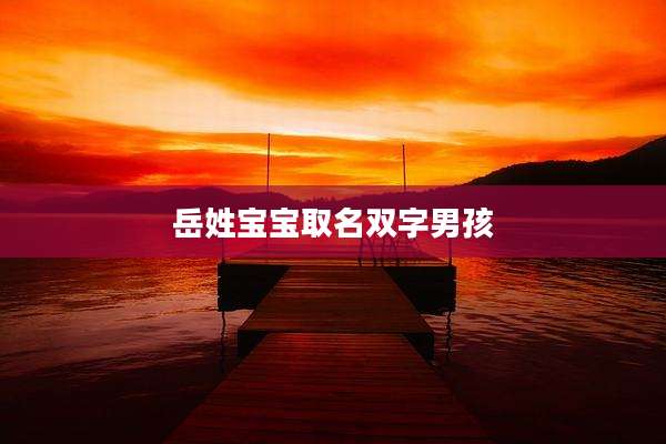 岳姓宝宝取名双字男孩