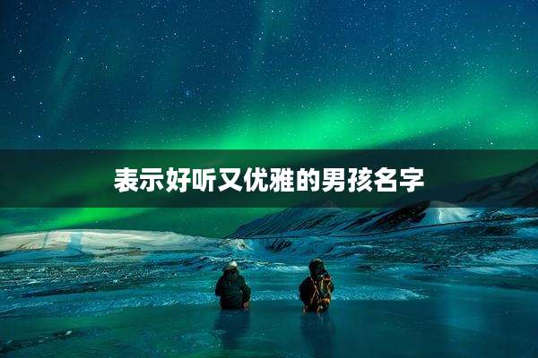 表示好听又优雅的男孩名字