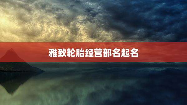 雅致轮胎经营部名起名
