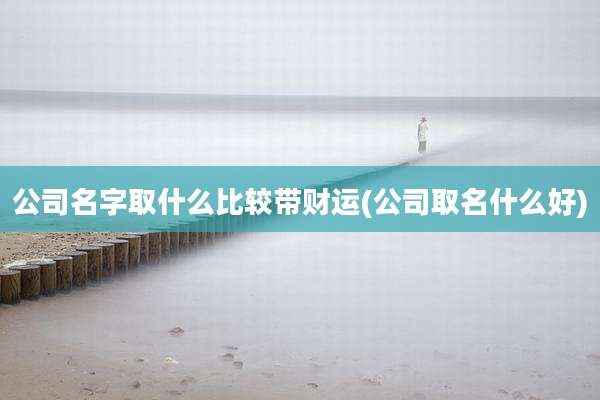 公司名字取什么比较带财运(公司取名什么好)