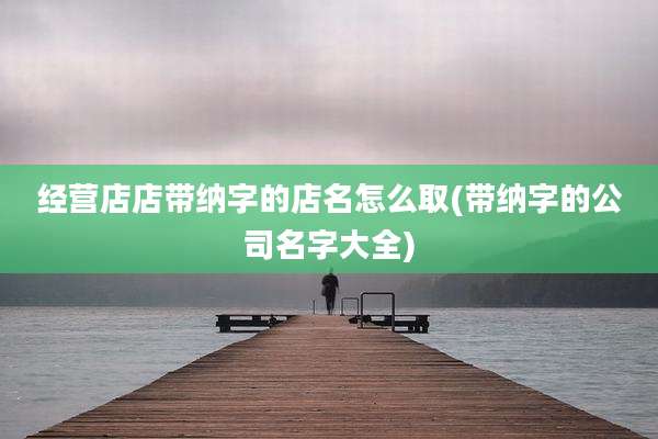 经营店店带纳字的店名怎么取(带纳字的公司名字大全)