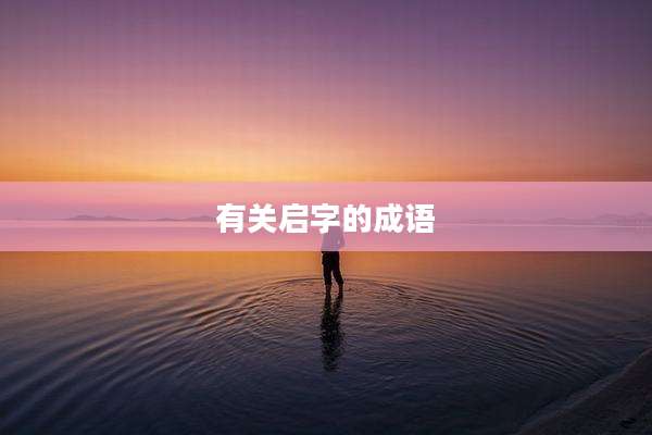 有关启字的成语