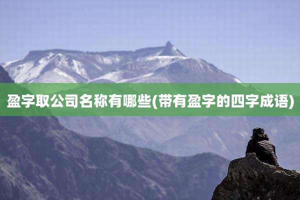 盈字取公司名称有哪些(带有盈字的四字成语)