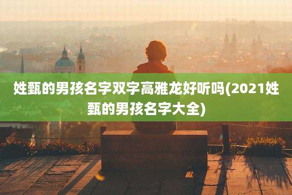 姓甄的男孩名字双字高雅龙好听吗(2021姓甄的男孩名字大全)