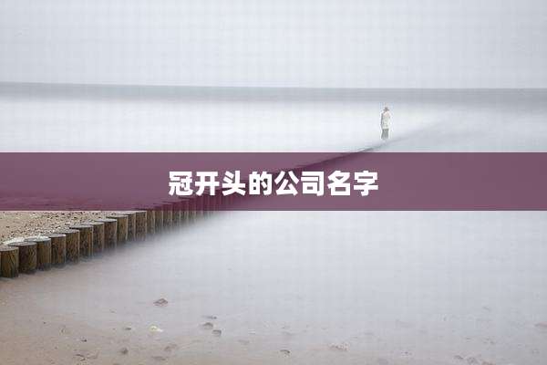 冠开头的公司名字