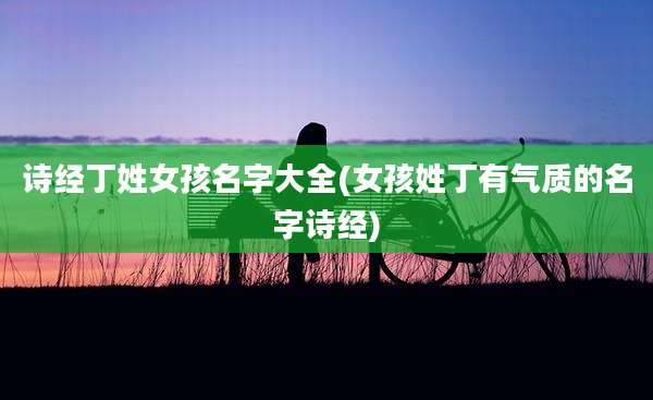 诗经丁姓女孩名字大全(女孩姓丁有气质的名字诗经)