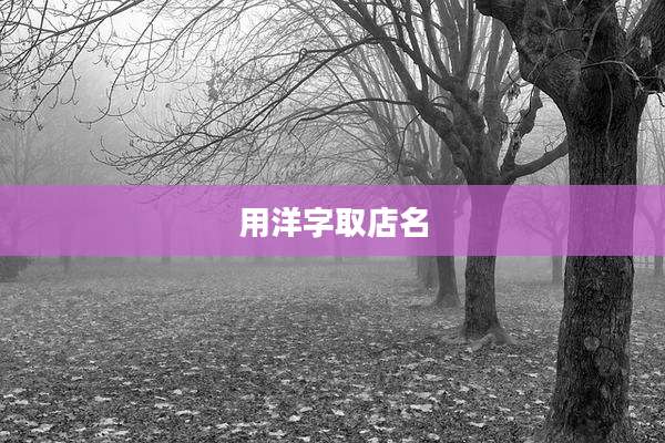 用洋字取店名