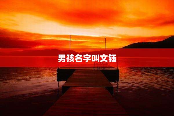 男孩名字叫文钰
