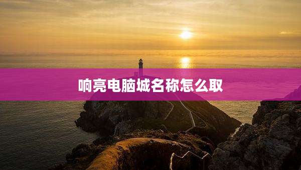 响亮电脑城名称怎么取