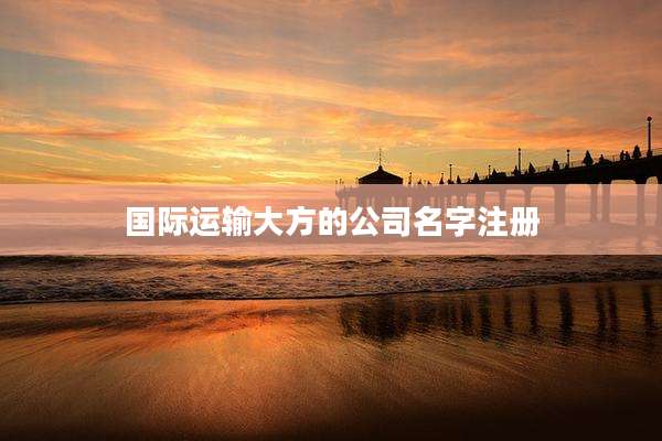 国际运输大方的公司名字注册