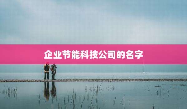 企业节能科技公司的名字