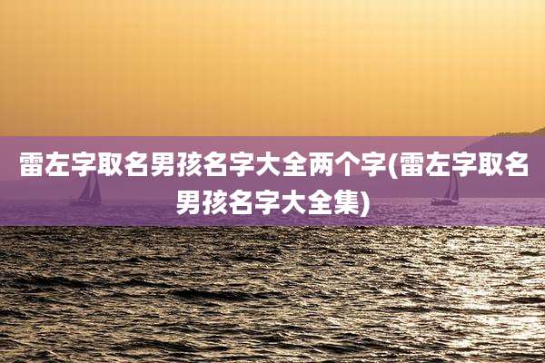 雷左字取名男孩名字大全两个字(雷左字取名男孩名字大全集)