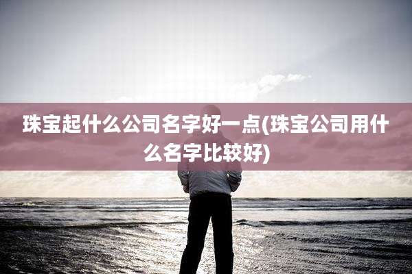 珠宝起什么公司名字好一点(珠宝公司用什么名字比较好)