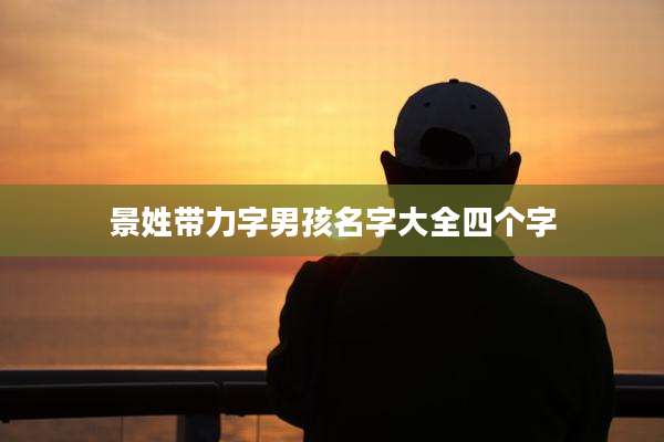 景姓带力字男孩名字大全四个字
