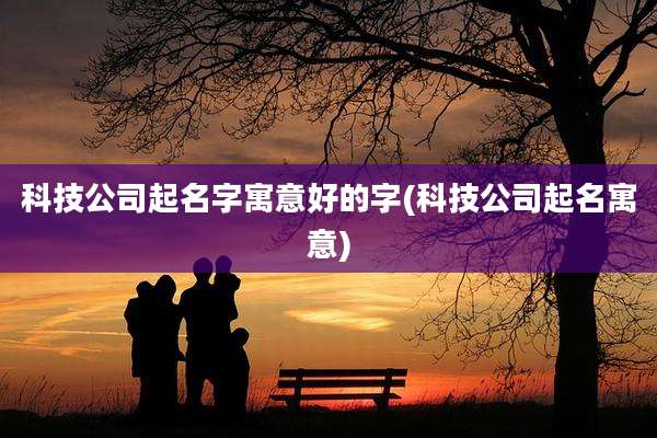 科技公司起名字寓意好的字(科技公司起名寓意)