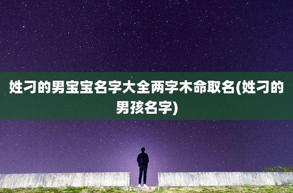 姓刁的男宝宝名字大全两字木命取名(姓刁的男孩名字)