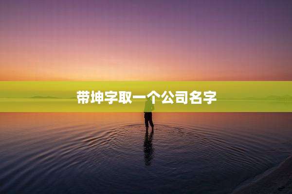 带坤字取一个公司名字