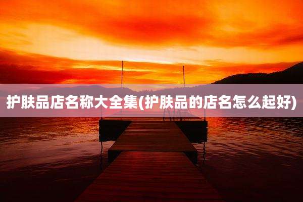 护肤品店名称大全集(护肤品的店名怎么起好)