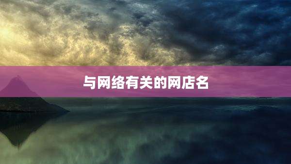 与网络有关的网店名