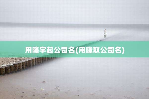 用隆字起公司名(用隆取公司名)