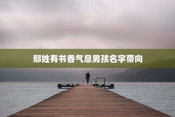 鄢姓有书香气息男孩名字带向