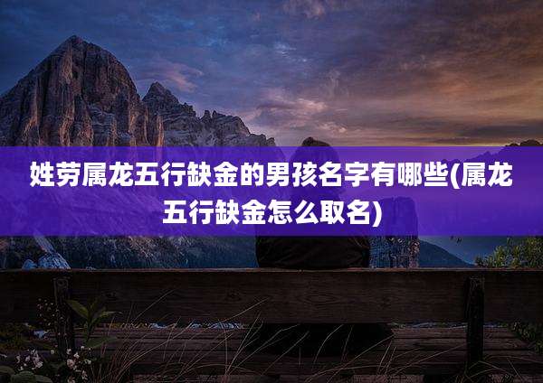 姓劳属龙五行缺金的男孩名字有哪些(属龙五行缺金怎么取名)