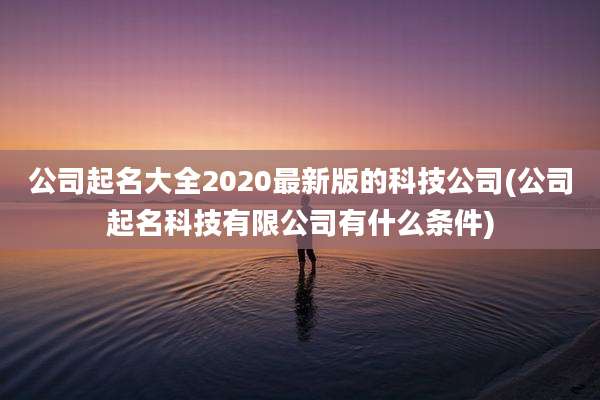 公司起名大全2020最新版的科技公司(公司起名科技有限公司有什么条件)
