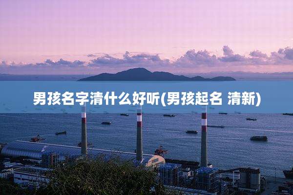 男孩名字清什么好听(男孩起名 清新)