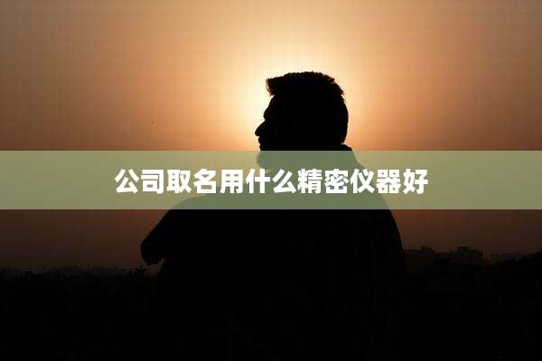 公司取名用什么精密仪器好
