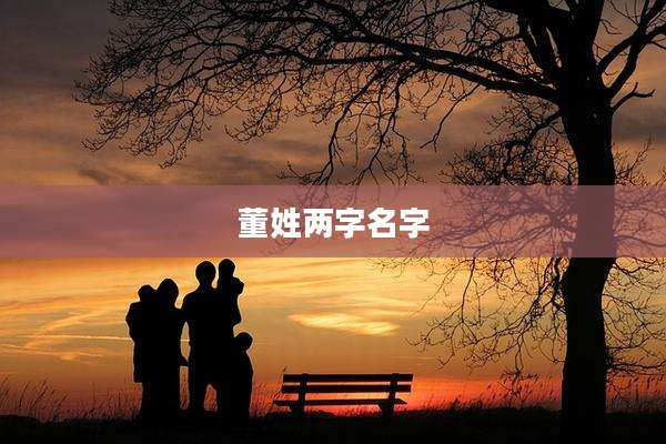 董姓两字名字
