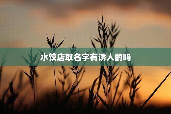 水饺店取名字有诱人的吗