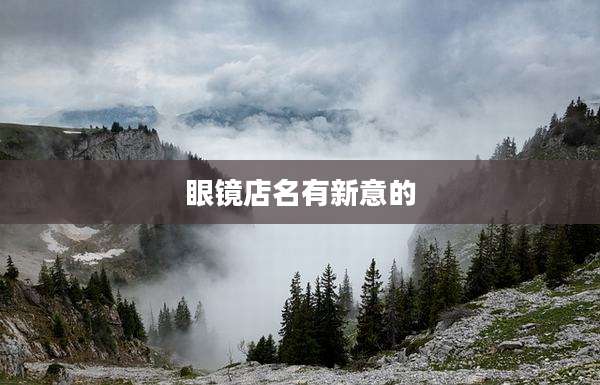 眼镜店名有新意的