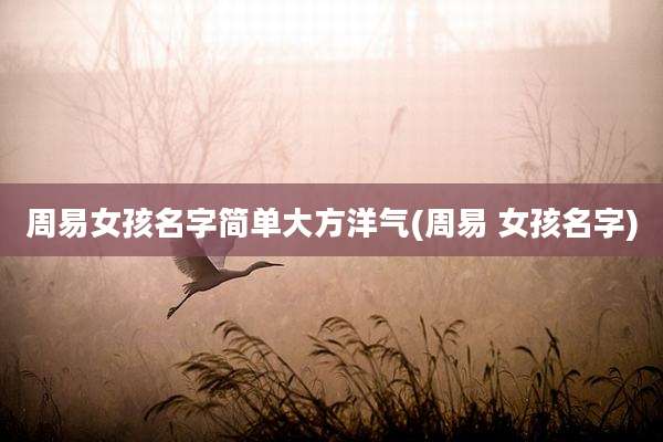 周易女孩名字简单大方洋气(周易 女孩名字)