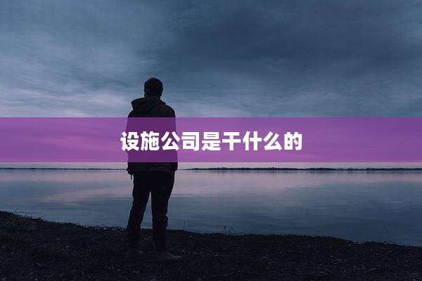 设施公司是干什么的