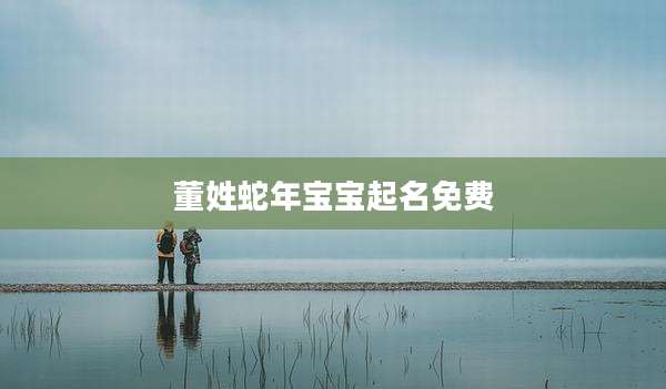 董姓蛇年宝宝起名免费